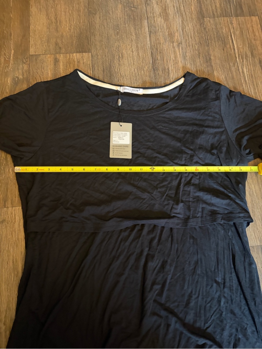 Smallshow Women’s Maternity Nursing Top Layered Black Size XL Soft Stretchy - Picture 4 of 6